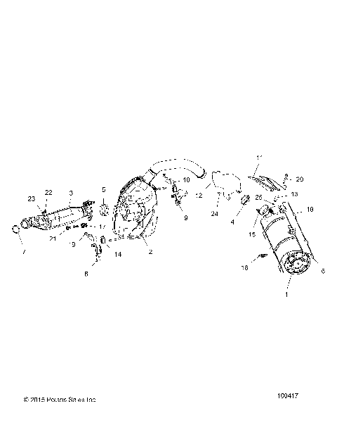 ENGINE, EXHAUST - A16SXS95CK/CG/T95C2 [100417]