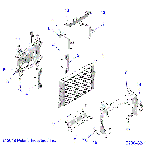 ENGINE, COOLING RAD. MOUNTING - Z19VEE92AM/BM (C700482-1)