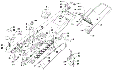 TUNNEL, REAR BUMPER, AND SNOWFLAP ASSEMBLY