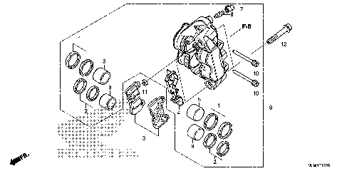 LEFT FRONT BRAKE CALIPER