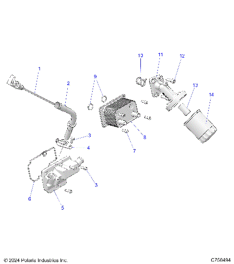 ENGINE, DIPSTICK AND OIL FILTER - Z25NEB99A4/B4 (C750494)