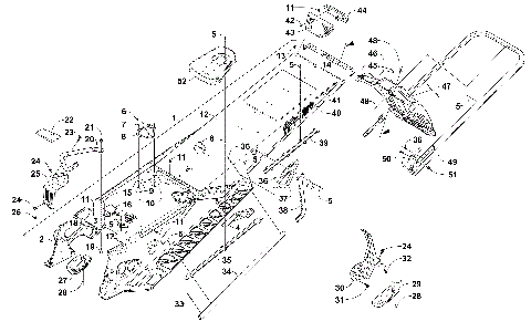 TUNNEL, REAR BUMPER, AND SNOWFLAP ASSEMBLY [102185]