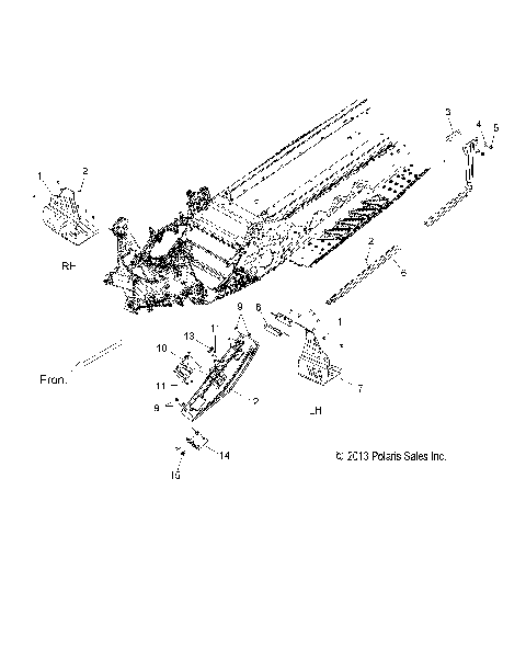 CHASSIS, CLUTCH GUARD and FOOTRESTS - S15CL6/CW6 ALL OPTIONS (49SNOWCLUTCHGUARD14SBASLT)