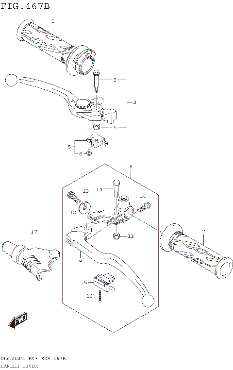 HANDLE LEVER (DL650AM4 E28)