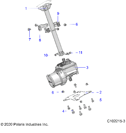 STEERING, STEERING POST, UPPER and EPS MOUNTING - A20SXM95AL/CAL (C102215-3)