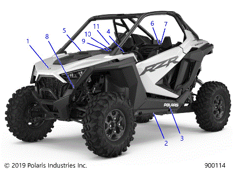 BODY, DECALS, STANDARD - Z21RAF92AH/BH (900114)
