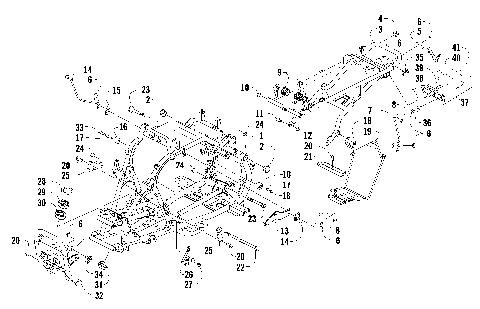 FRAME, TAILLIGHT, AND RELATED PARTS ASSEMBLY [90389]