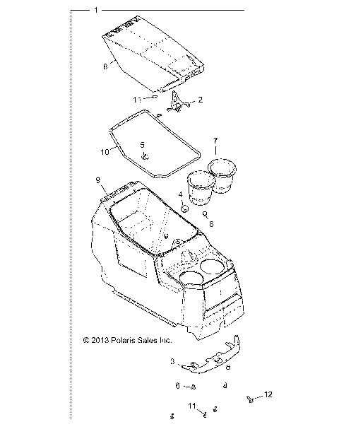 BODY, CENTER CONSOLE - ALL OPTIONS (49RGRCONSOLE14CREW)