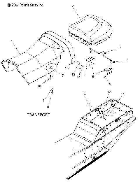 BODY, SEAT - S09NU5BS/BE (49SNOWSEAT09TRAN)