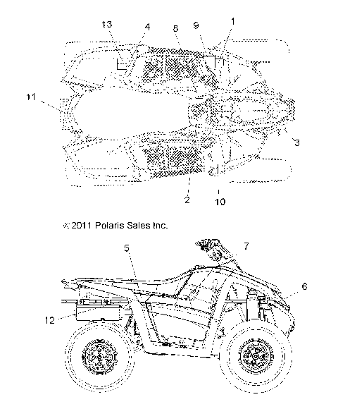 BODY, DECALS - A12NG50AA (49ATVDECAL12SCRAM)
