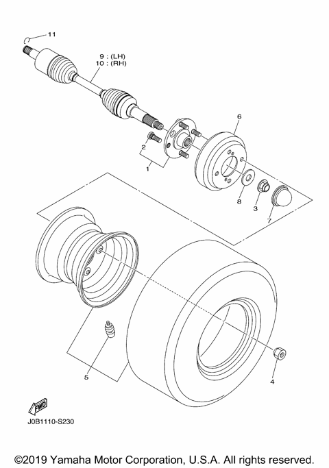 REAR AXLE WHEEL