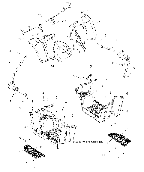 BODY, REAR CAB and FOOTWELL - A14TN55FA (49ATVFOOTWELL11SPX2550)
