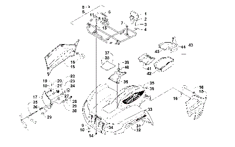 FRONT RACK, BODY PANEL, AND HEADLIGHT ASSEMBLIES [300629]