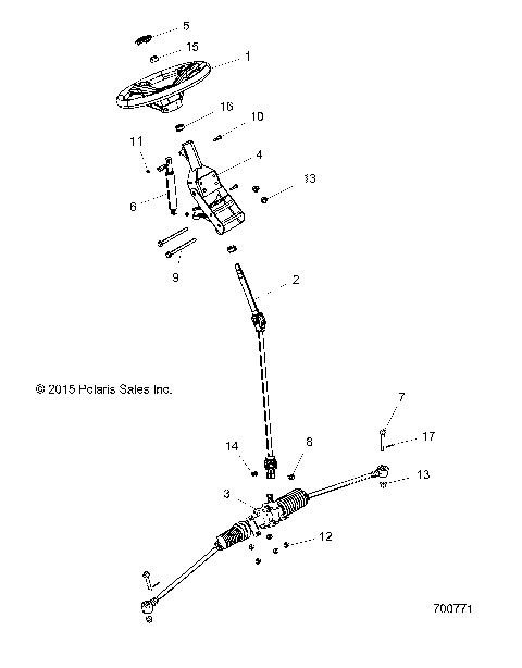 STEERING, STEERING ASM., NON-EPS - R16RVA57A1/B1 (700771)
