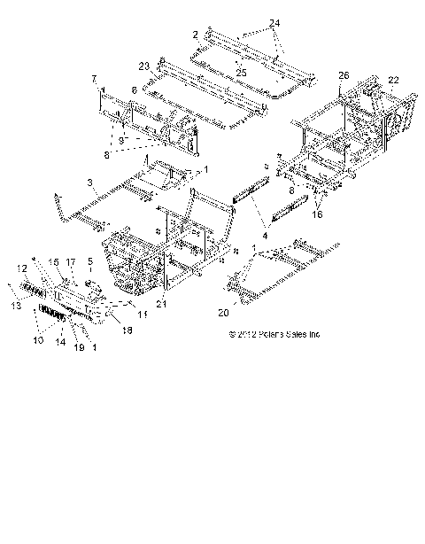 CHASSIS, FRAME and FRONT BUMPER - R13WH76AG/AR/EAH/EAI/KG (49RGRCHASSIS13CREW)