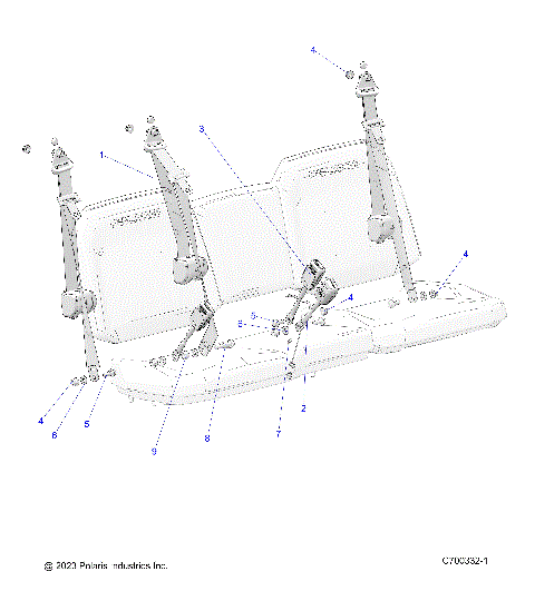 BODY, SEAT BELT AND MOUNTING - R25TAE99FM/TAS99GM (C700332-1)