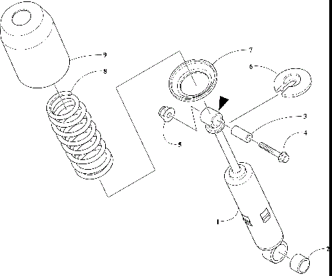 REAR SUSPENSION FRONT ARM SHOCK ABSORBER ASSEMBLY [109722]