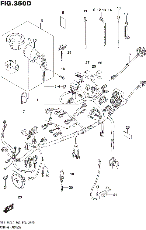 WIRING HARNESS (VZR1800BZL9 E33)