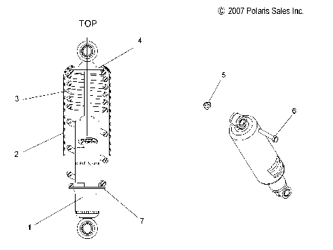 SUSPENSION, SHOCK, FRONT TRACK (7043048) - S16CJ5BSL/BEL (49SNOWSHOCKFRONT7043048)