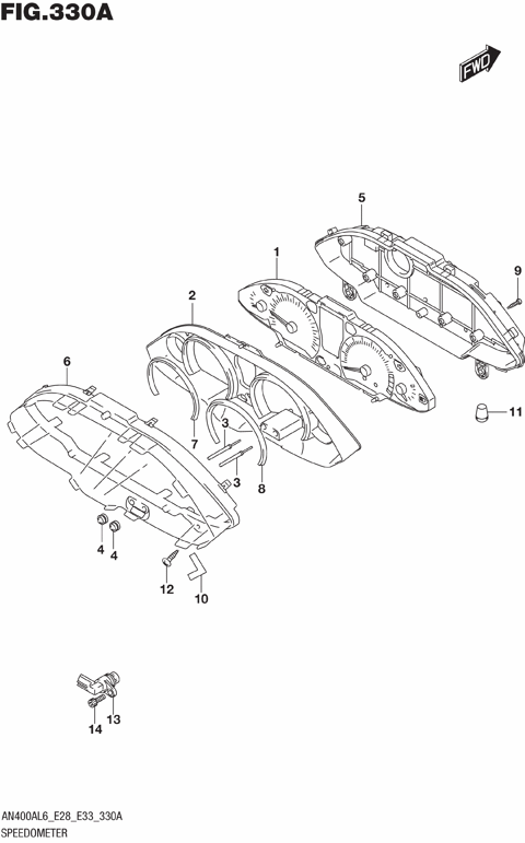 SPEEDOMETER (AN400AL6 E33)