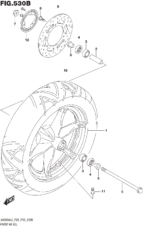 FRONT WHEEL (UH200AL8 P33)