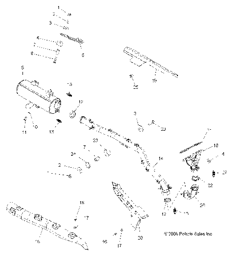 ENGINE, EXHAUST - A09DN76AB/AL/AY (49ATVEXHAUST09SPTRG800)