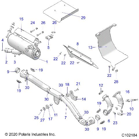 ENGINE, EXHAUST - A20S6E57F1/FL (C102184)