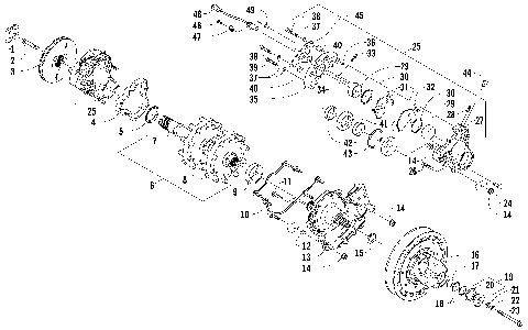 DRIVE TRAIN SHAFT AND BRAKE ASSEMBLIES [89856]