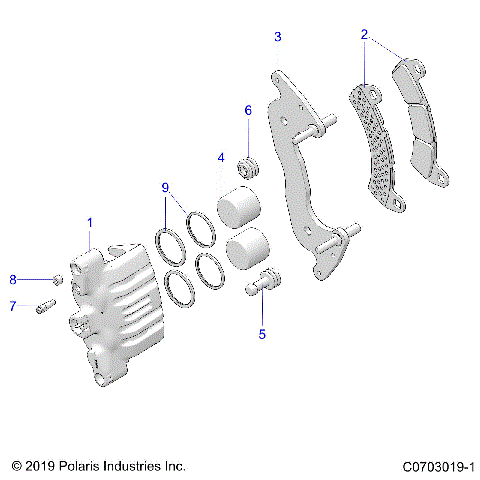 BRAKES, CALIPER, FRONT - Z21R4D92AM/BM/AC/BC (C0703019-1)