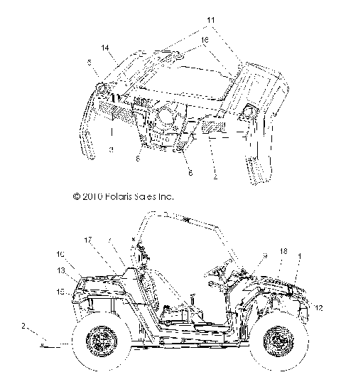 BODY, DECALS - R11VE76AC/AD/AT/AW/AZ (49RGRDECAL11RZRSI)