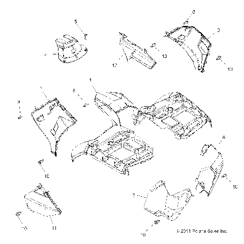 BODY, FRONT CAB - A16SXE85AS/AM/AB/A85A1/A2/A9 (49ATVCAB12SPTRGEPS)