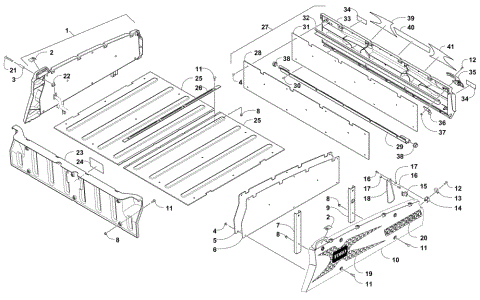 CARGO BOX AND TAILGATE ASSEMBLY