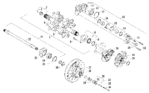 DRIVE TRAIN SHAFTS AND BRAKE ASSEMBLIES [96920]