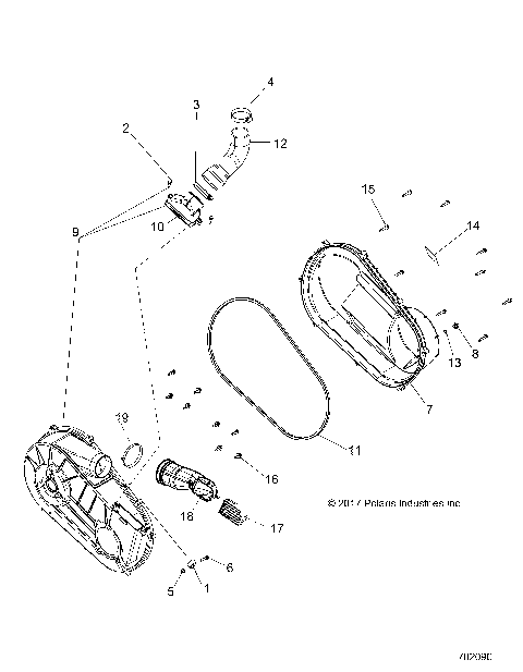DRIVE TRAIN, CLUTCH COVER and DUCTING -  R18RMA57F1/S57C1/F1/CV/E1/EV/T57C1/E1 (701714) (702090)