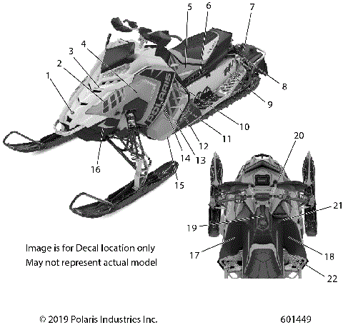 BODY, DECAL, BLACK SIDE PANEL W/BLUE ACCENT - S20DDH8PS (601449)