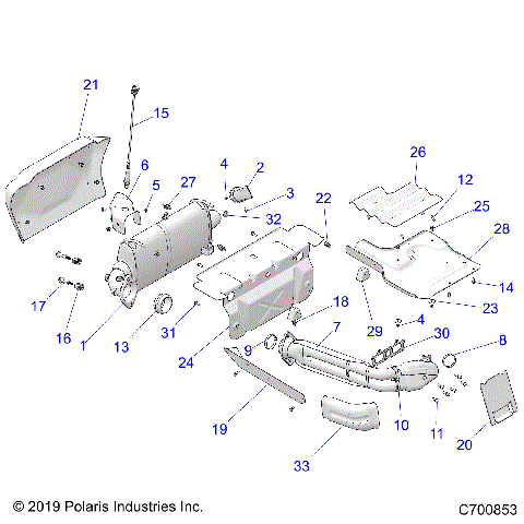 ENGINE, EXHAUST SYSTEM - Z20NAE99FC/E99NC/S99CC/S99FC (C700853)