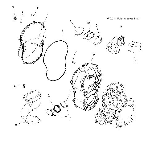 BODY, CLUTCH COVER - A15SYE85FS (49ATVCLUTCHCVR15850TRG)