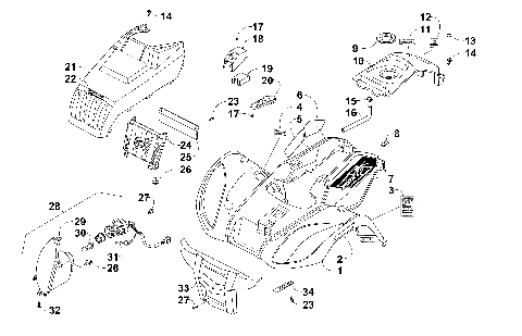 FRONT BODY PANEL AND HEADLIGHT ASSEMBLIES [300486]