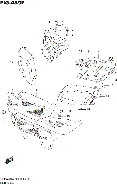 FRONT GRILLE (LT-A500XPBL8 P33)