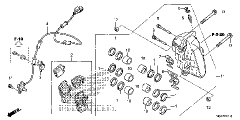 RIGHT FRONT BRAKE CALIPER