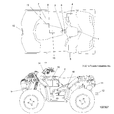 BODY, DECALS - A16SXN85A3 [100307]