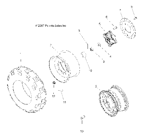 WHEEL, FRONT - A07TH76AU/TN76AF/AL/AU (49ATVWHEELFRTX2500EFI)