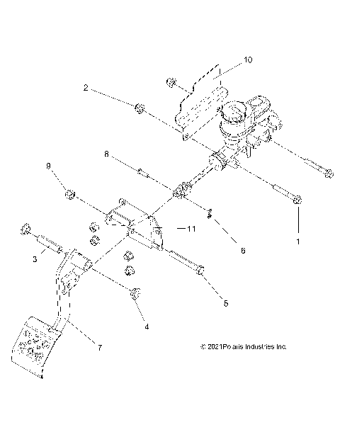 BRAKES, PEDAL and MASTER CYLINDER MOUNTING - R21MAAE4F4/F9 (702805)