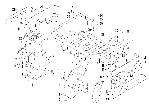 REAR BODY PANEL AND CARGO BOX ASSEMBLY [87452]