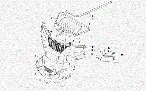 GRILL AND HEADLIGHT ASSEMBLY