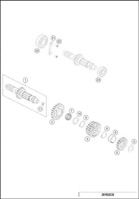 TRANSMISSION I - MAIN SHAFT