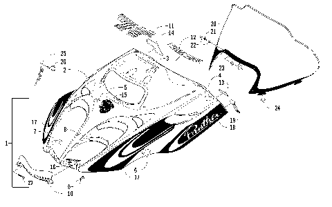 HOOD AND WINDSHIELD ASSEMBLY [86010]