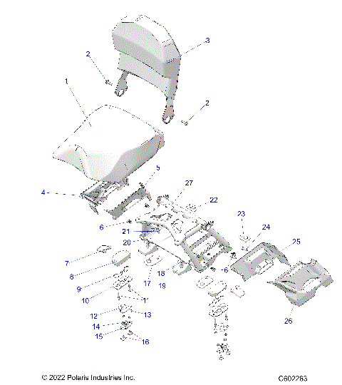 BODY, SEAT ASM., PASS. - S23TDH6RS (C602263C)