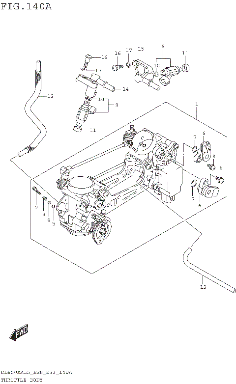 THROTTLE BODY (DL650XAL5 E28)