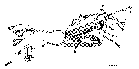 WIRE HARNESS (TRX250TM)